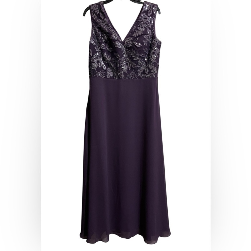 NWT JJ’s House Plum Formal Cocktail Wedding Dress Mother Of Bride Bridesmaid 12